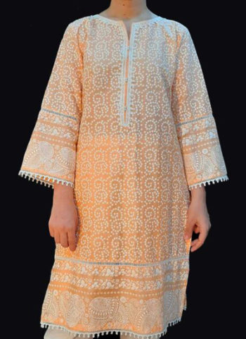 embossed cotton kurti