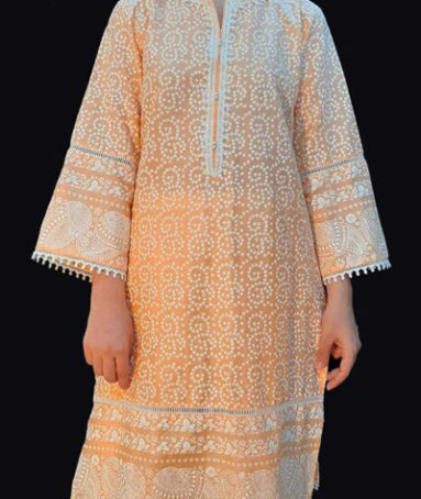 embossed cotton kurti