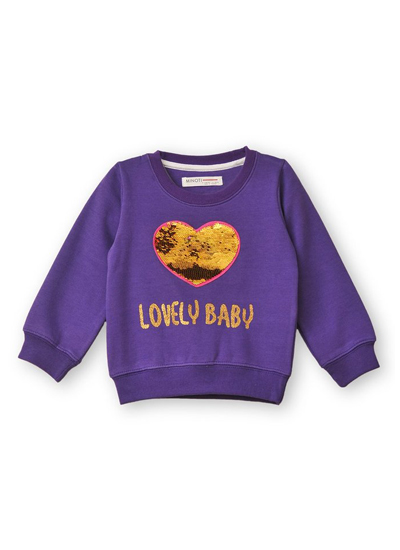 Girls Sweat Shirt Purple - 937