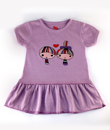 Allurepremium Frock With Frill Purple Dolls