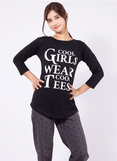 Winters pack Cool Girl (Black) Star Trouser (Grey)