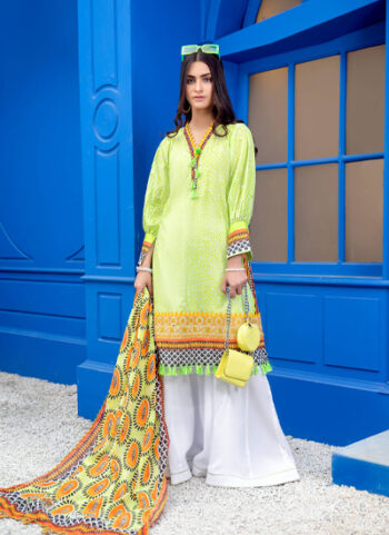 Unstitched Lawn Shirt & Dupatta