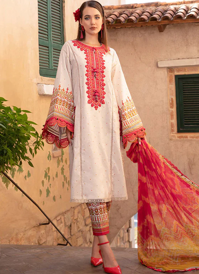 Printed Lawn Shirt With Chiffon Dupatta