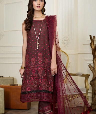 Embroidered Lawn Sleeves Dress For Women