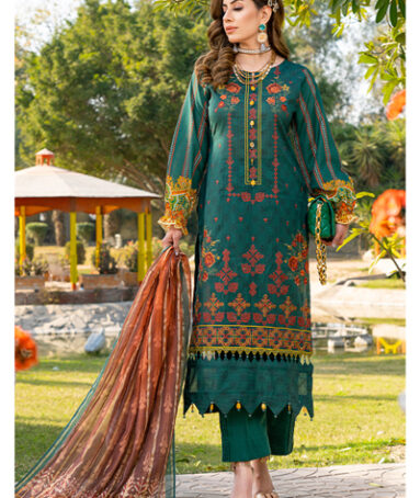 Printed & Embroidered Lawn Front Dress